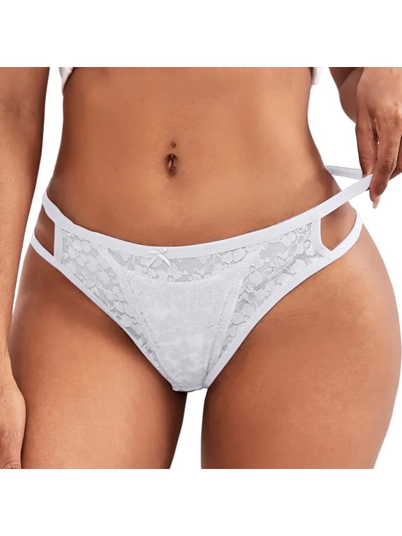 Women Fashion Panties Soft Cute Lace High-Waist Seamless Dailywear Comfy Lightweight Briefs No Show Breathable Stretch Thong Underpants