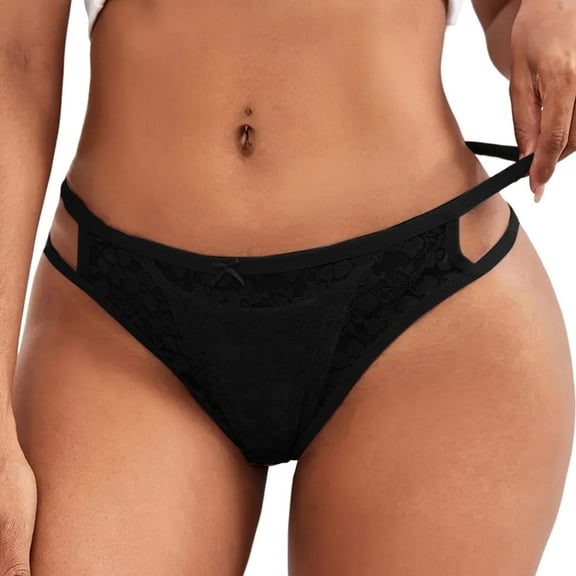 Women Fashion Panties Soft Cute Lace High-Waist Seamless Dailywear Comfy Lightweight Briefs No Show Breathable Stretch Thong Underpants