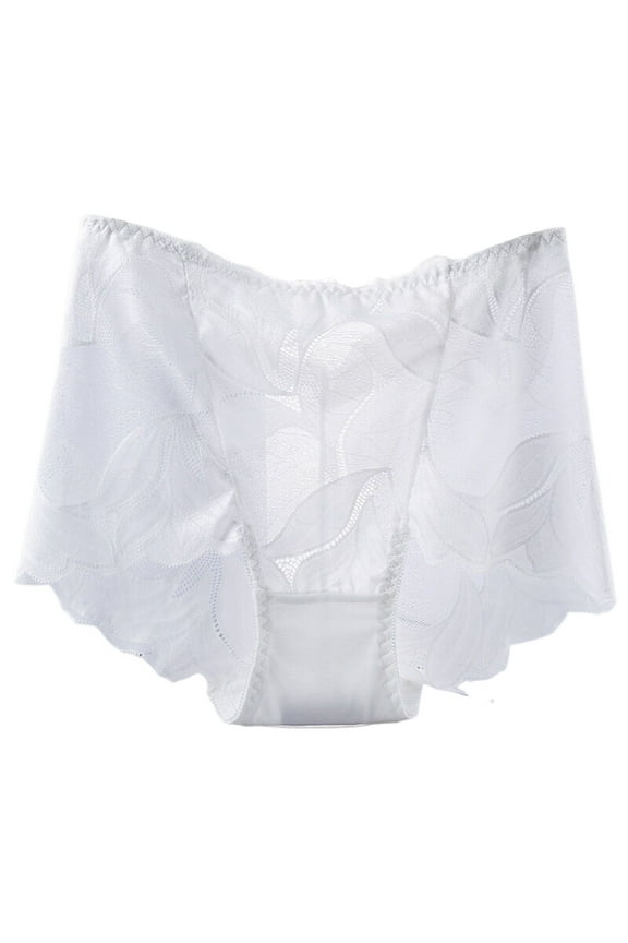 Women Fashion Panties Soft Plus Size High-Waist Lace Seamless Dailywear Comfy Lightweight Briefs No Show Breathable Stretch Thong Underpants