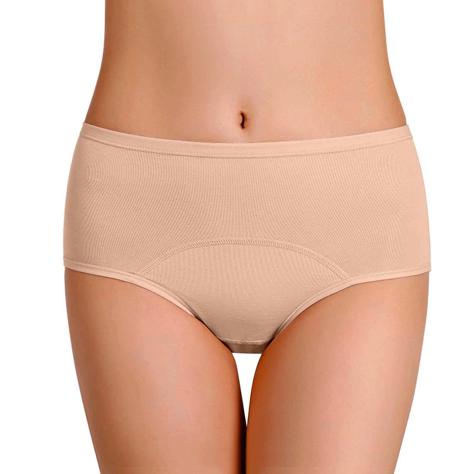 Ladies Soft Brief Underwear Solid Color Pure Cotton Seamless Breathable  Dailywear Panties Lightweight Comfy Stretch Underpants