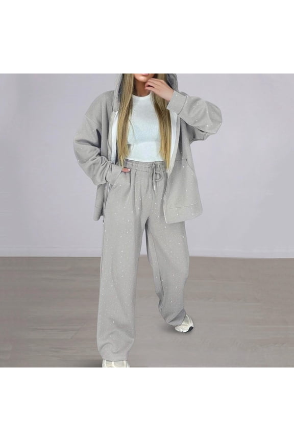 Women Fashion Patchwork Suits Sport Drawstring Hooded Sweatshirt And Long Pants Sets Autumn Winter Loose Two Piece Outfits Features: Dressy Pant Suits for A Wedding Guest Bridal Jumpsuit Womens Ski