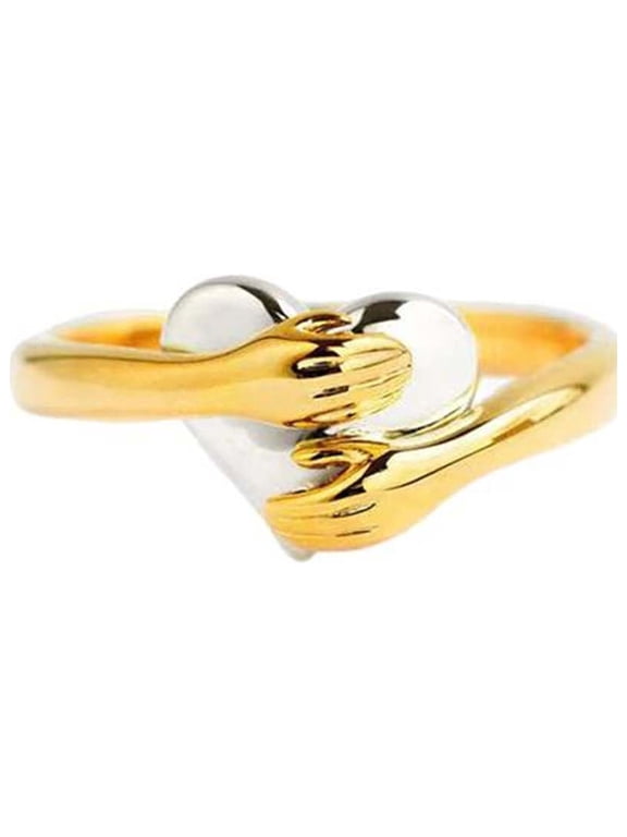 Women Fashion Peach Heart Ring,Elegant Adjustable Open Feel‑My‑Heart Ring,Dainty Heart‑Shaped Statement Jewelry,Ideal Birthday,Anniversary & Holiday Gift for Her for Daily Wear and Special Occasions