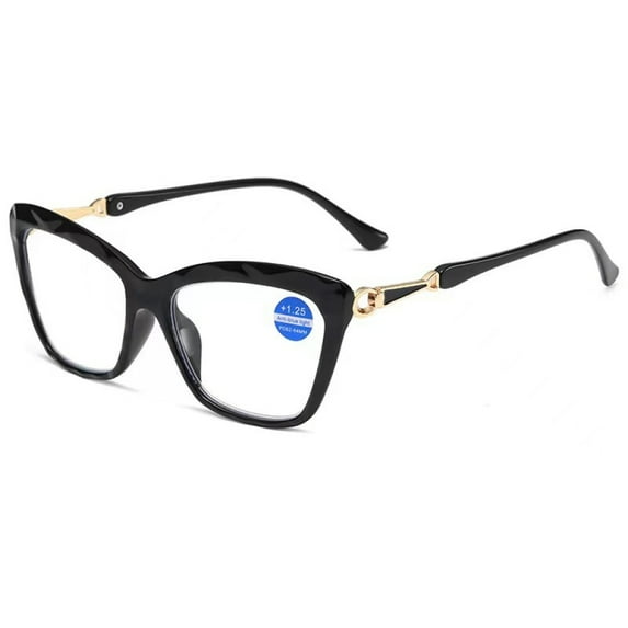 Women Fashion Personalized Cat Eye Presbyopic Glasses Computer Plastic Black Reading Glasses Oversized Readers +2.00