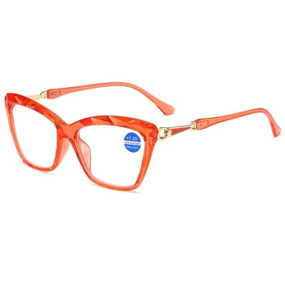 Women Fashion Personalized Cat Eye Presbyopic Glasses Computer Plastic Red Reading Glasses Oversized Readers +2.50