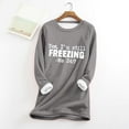 thumbnail image 1 of Women Fashion Print Crew Neck Casual Plus Long Sleeve Hoodie Top Long Sleeve Shirts for Women Thermal Thermal Top And Bottom for Boys Womens Thermals Top And Bottom Set for Snow Women Long Underwear, 1 of 3
