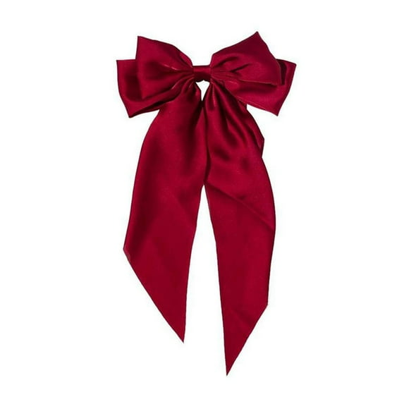 Women Fashion Ribbon Hairclip Vintage Satin Bow Bowknot Hairpin Hair Clip