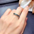 thumbnail image 1 of Women Fashion Ring Copper Ring With Simulated Peacock Blue Topaz Diamond Studded Green Diamond Accent For Daily Wear, 1 of 4