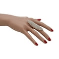 thumbnail image 1 of Women Fashion Ring Long Gold Metal Oval Shape Silver Bling Dressy Band Size 8, 1 of 1
