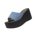 thumbnail image 1 of Women Fashion Sandals Wedges Sandals Platform Casual Summer High Heels Open Toe Espadrilles Sandal Slip on Shoes Women Dressy Platform Heel Arch Support Slip Sandals, 1 of 9