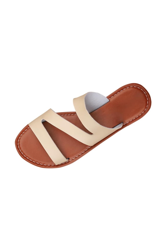 Women Fashion Shoes Dressy Summer Casual Round Head Comfy Slippers for Ladies with Beach Casual Design Ideal for Vacation and Home Use