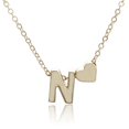 thumbnail image 1 of Women Fashion Simple Alloy Golden Heart-shaped With Letter A To Z Pendant Necklace, 1 of 4