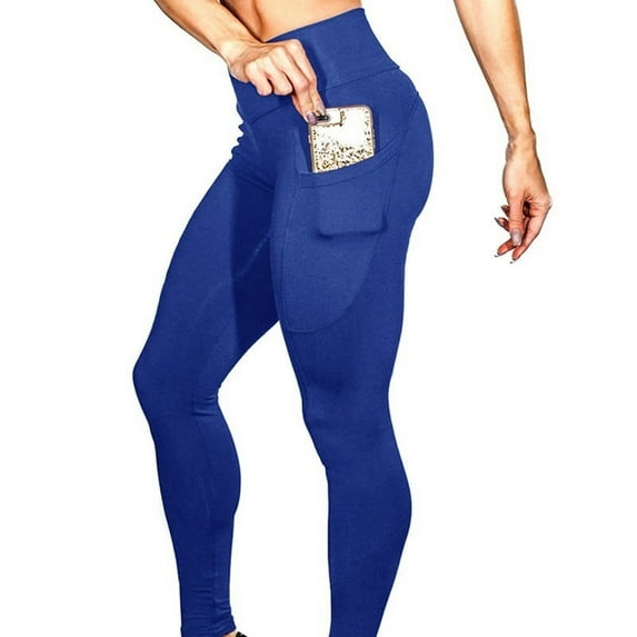 Women Fashion Slim Fit Pocket Yoga Pants Stretchy Leggings Pants