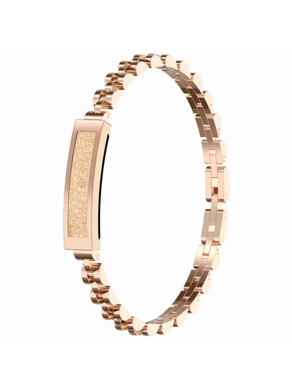 Women Fashion Smart Jewelry Bracelet, Adjustable Stainless Steel Band Fitness Activity Tracker, 24H Heart Rate Monitoring, Sleep Tracking, Step & Calorie Pedometer for Daily Sports