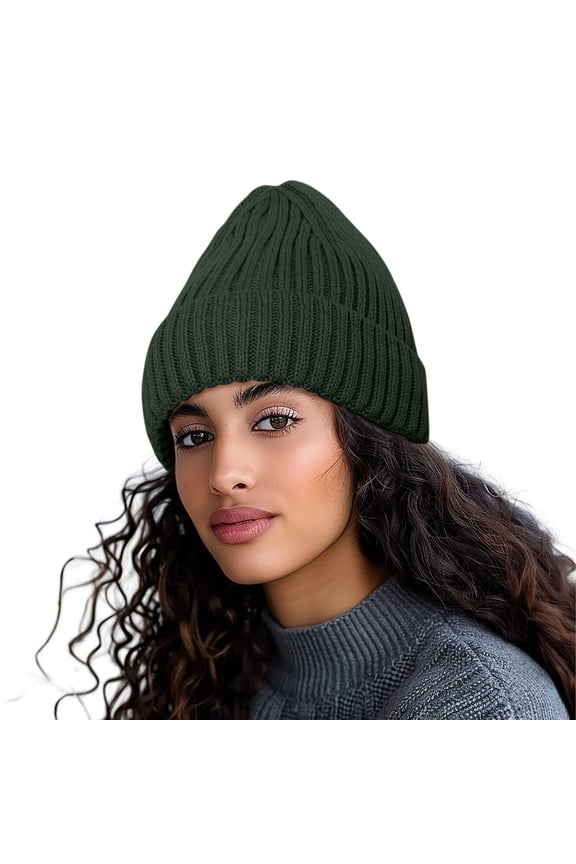 Women Fashion Solid All Autumn And Winter Knitted Warm Woolen Hat Hats for Ears Men's Hat Ski Hats for Men Hats That Cover Ears Hats for Winter Men Thermal Head Cap Coon Skin Hat Snowboarding Gear Men