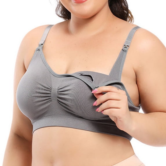 Women Fashion Solid Bra Wire Free Underwear One-Piece Bra Everyday Underwear