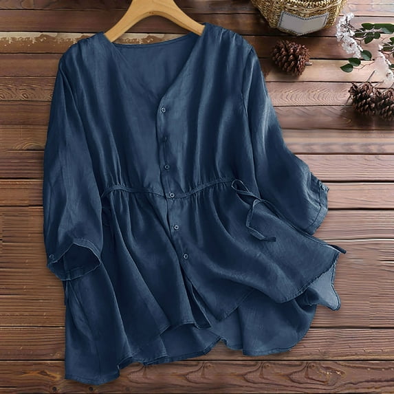 Women Fashion Solid Casual Button Cardigan Loose Thin Shirt Top Spandex Women Long Sleeve Thin Tee Shirts Women Light Long Sleeve Women Casual Tops Women Summer Woman S Tee Shirt Shirt for Women