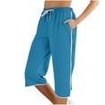 thumbnail image 1 of Women Fashion Solid Comfortable Casual Mid Waist Sport Pants, 1 of 5