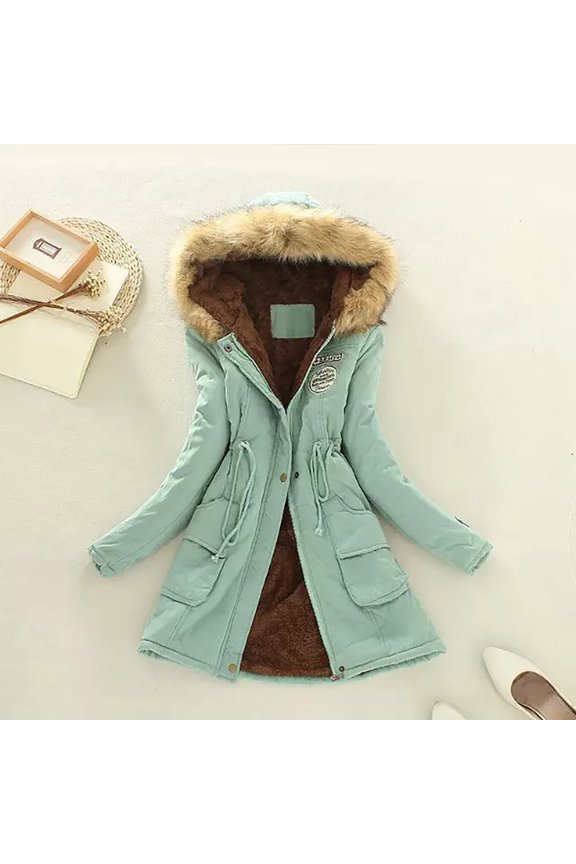 Women Fashion Solid Long Sleeve Warm Casual Padded Jacket Top Coat for Women Fall Jackets Women Juniors Zip up Hoodie Women Dress Jackets Casual Jackets for Women Women Fashion for Work Casual Womens
