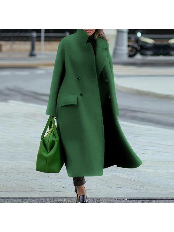 Women Fashion Solid Loose Woolen Coat Warm Long Sleeve Style Coat Fall Clothes for Women Work Long Sleeve Shawl Tan Sweater Women Lime Cardigans for Women Sweaters for Women plus Size T C Max Womens