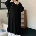 thumbnail image 1 of Women Fashion Solid Round Neck Mid Length Sweater Dress Knit Dress Dresses Tunic Long Sleeve Summer Dresses Maxi Dress for Women Top Dress Aline Summer Dress for Women V Neck Wrap Dress for Women, 1 of 3