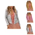 thumbnail image 1 of Women Fashion Solid Sequined Short Casual Coat Cardigan Top Cardigan Sweaters for Women, 1 of 2