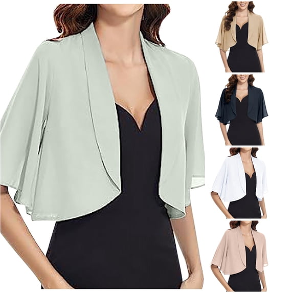 Women Fashion Solid Shawl Dress Party Small Vest Daily Loose Casual Coat Womens Button down Long Sleeve Cardigan