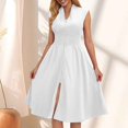 thumbnail image 1 of Women Fashion Solid Sleeveless Casual Elegant Long Sexy Comfortable Dress Cute Womens Dresses for Summer Short Dresses for Teens Summer Dress for Women plus Size Summer Dress Midi Dress plus Size, 1 of 8