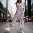thumbnail image 1 of Women Fashion Solid Work Overalls With Pockets And Casual Leggings Jumpsuits Romper Women off Shoulder Jumpsuit Women Suit Women Bodysuit Juniors Short Sleeve Jumpsuit Long Sleeve Jean Jumpsuits Women, 1 of 4