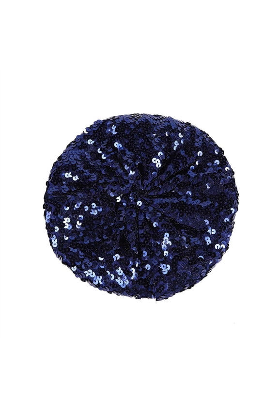 Women Fashion Sparkling Sequins Beret Colorful Cap Nightclub Dress Hat