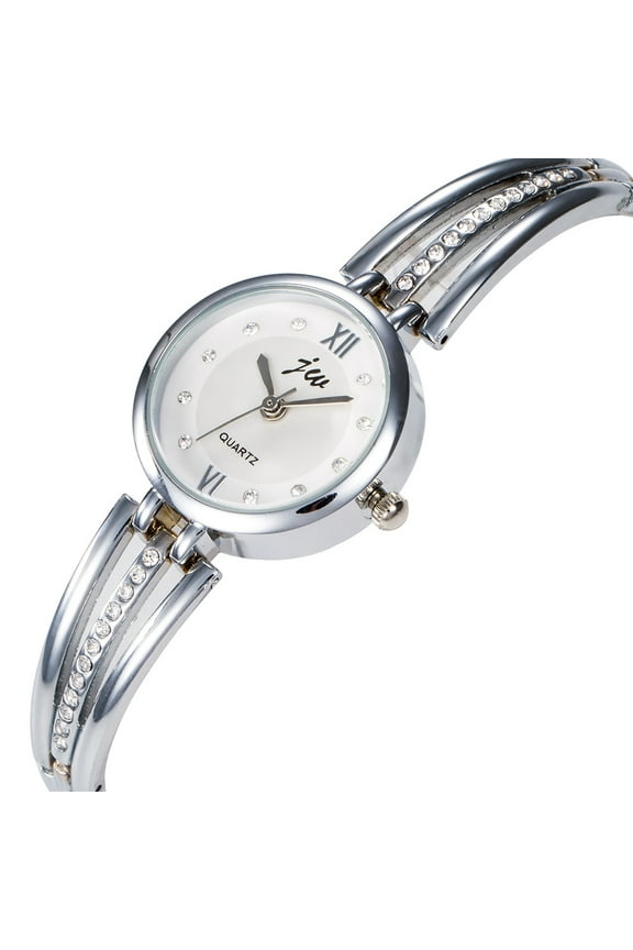 Women Fashion Stainless Simple Wrist Watch Steel Band Analog Womens Stretch Band Watches Quartz Round Small Wrist Watch Wrist Watch Wide Watch Band Watches Womens Watch Expansion Band Womens Leat