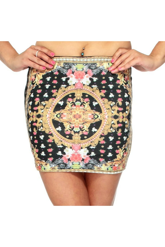 Women Fashion Stretchy Front Leopard Print Mini Skirt Dress Skirt