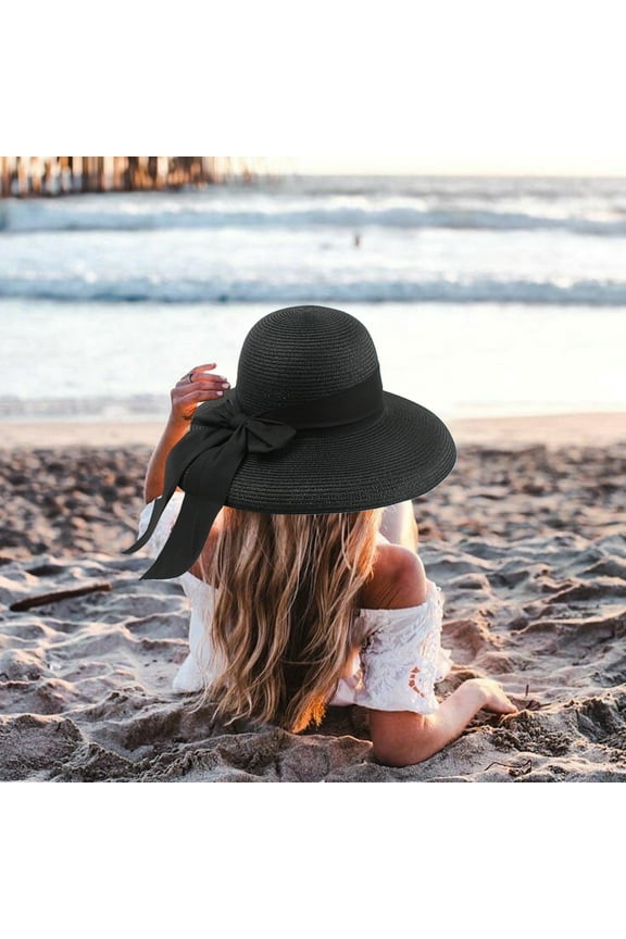Women Fashion Summer Bow Straw Foldable Hat Beach Sun Hats Caps Womens Hats Fashion Summer Hat Racks for Baseball Caps Wall Mount Caps Bra Hat Hat Racks for Baseball Caps Standing Sr2 Hat Frat Boy Hat