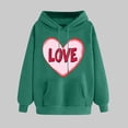 thumbnail image 1 of Women Fashion Summer Toos Ndbuld Women's Print Winter Hoodie Pullover Tops Long Sleeved Comfortable Sweatshirt Up to 35% off,Army Green,XL, 1 of 5