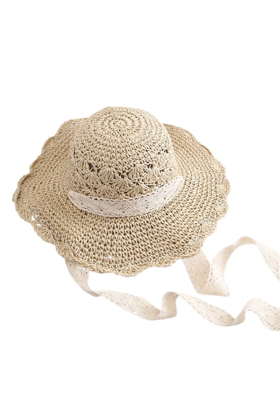 Women Fashion Summer Two Tone Cap, Multi-use Wide Brim Sun Headwear, Breathable Portable UV Block Accessory for Travel Beach Shopping Walking Daily Outdoor Summer Wear, Beige