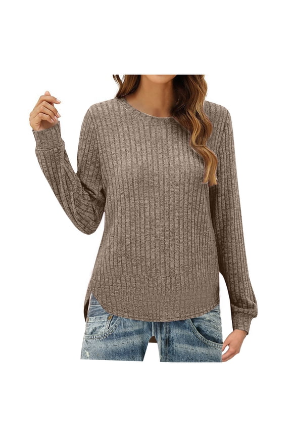 Women Fashion Sweaters Long Sleeve top Fall Clothes Trendy T-Shirt Blouse