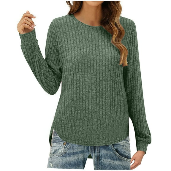 Women Fashion Sweaters Long Sleeve top Fall Clothes Trendy T-Shirt Blouse