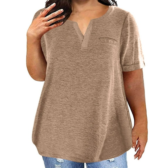 Women Fashion Top Color Block Gradient Print V Neck Top Shirt Short Sleeve Shirt Casual Loose Top Blouse Women Shirt Loose Neck Shirts for Women Athletic Short Sleeve Tops for Women Stripe Shirts for