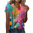 thumbnail image 1 of Women Fashion Tops 2025 Red Shirts for Women Sexy Womens Summer Shirts with Sleeves, 1 of 5
