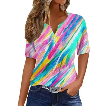 Women Fashion Tops 2025 Tshirts Shirts Graphic Vintage V Neck Graphic Tees Vintage 90S