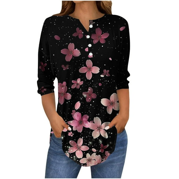 Women Fashion Tops Blouse Womens V Neck T Shirts Loose Fit Generic Womens Tops Hide Belly