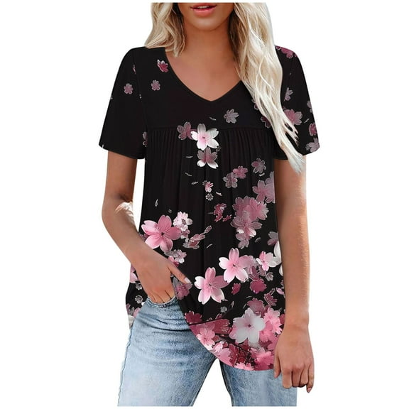 Women Fashion Tops Going Out Womens Blouses Dressy Casual Graphic T Shirts Loose Fit Summer Graphic Tees for Women 2026 Trendy Try Before You Buy