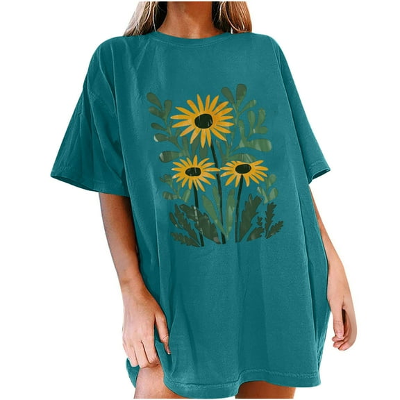 Women Fashion Tops Summer Frilly Big Tshirts to Wear With Leggings Warehouse Today Shipping