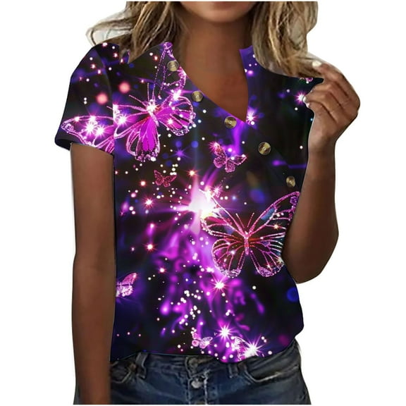 Women Fashion Tops Trendy Red Shirts for Women Crop Short Sleeve Button Up Shirts for Women Cropped