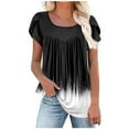 thumbnail image 1 of Women Fashion Tops Trendy Tshirts Shirts Graphic Plus Size Black Tees Slim Fit, 1 of 5