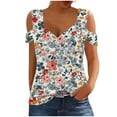 thumbnail image 1 of Women Fashion Tops White Ladies Tops And Blouses Short Sleeve Shirts for Women Graphic Tees, 1 of 5