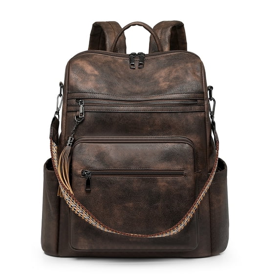 Women Fashion Travel Backpack Purse,15.6 Inch Leather Laptop Backpack,Casual School Shoulder Bag Daypacks for Business College