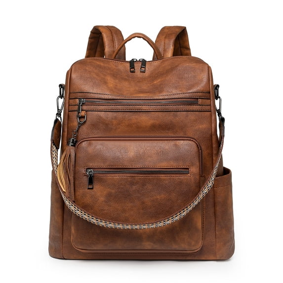 Women Fashion Travel Backpack Purse,15.6 Inch Leather Laptop Backpack,Casual School Shoulder Bag Daypacks for Business College