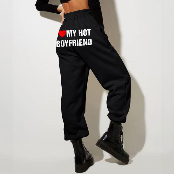 Women Fashion Trousers Print Bottom Sweatpants Pockets High Waist Sporty Gym Athletic Fit Jogger Pants Pants for Women Casual Fall Women's Warm up Pants Pants for Women Work Casual Plaid Womens