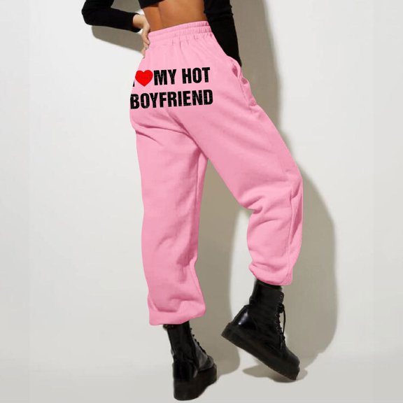 Women Fashion Trousers Print Bottom Sweatpants Pockets High Waist Sporty Gym Athletic Fit Jogger Pants Pants for Women Casual Fall Women's Warm up Pants Pants for Women Work Casual Plaid Womens