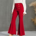 thumbnail image 1 of Women Fashion Trousers Solid Button Sweatpants Pockets High Waist Sporty Gym Pants Womens Casual Dress Pants High Waist Pants for Women Casual Womens Sweatpants Tall Pants with Pockets for Women, 1 of 6
